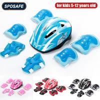 Kids Rollerblading Gear Set Helmet Protector Knee Elbow Wrist Pads Boy Girl Bike Skateboard Skiing Scooter Sports