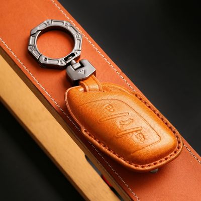 Smart Key Cover Leather Case Car Keyring Shell for Roewe RX3 RX8 ERX5 RX5 I6 I5 for MG4 MG5 MG6 MG ZS EV HS EHS ZX GT