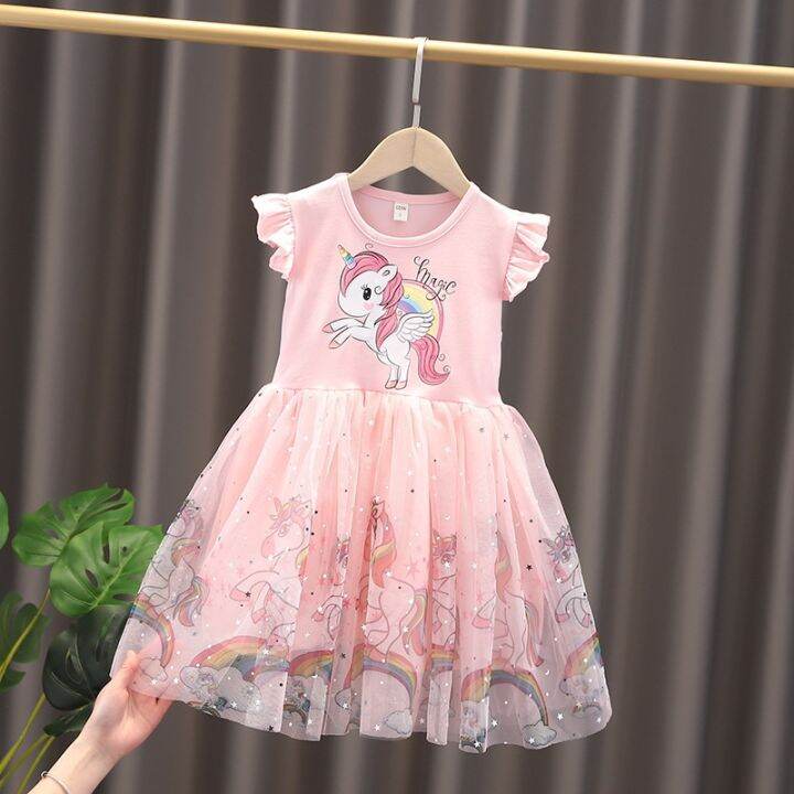 girls-clothes-2023-new-summer-princess-dresses-flying-sleeve-kids-dress-unicorn-party-baby-dresses-for-children-clothing-3-8y