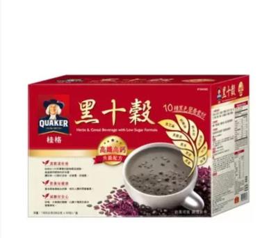 Quaker Herbs &amp; Cereal Beverage Black Sesame with Low Sugar Formula 38 g X 50-Pack เควกเกอร์ เครื่องดื่มสมุนไพรและซีเรียลผสมงาดำสูตรน้ําตาลต่ํา 38 กรัม X 50 แพ็ค