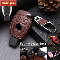 Hardingsun กระเป๋าที่ยึดผ้าคลุมเคสหนังรถรีโมทที่ห้อยกุญแจสำหรับ Mercedes Benz Glla GLK GLE