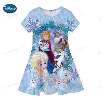 Disney Frozen Girls Elsa Princess Dress Kids Costume 3D Frozen Fancy 2-10 Year Birthday Party Disney Elsa Dress Child Clothes