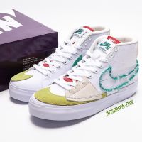 ~ Nk SB Zoom Blazer Mid Edge "Hack Pack" รองเท้าผ้าใบลําลอง สําหรับผู้ชาย ผู้หญิง CI3833-101