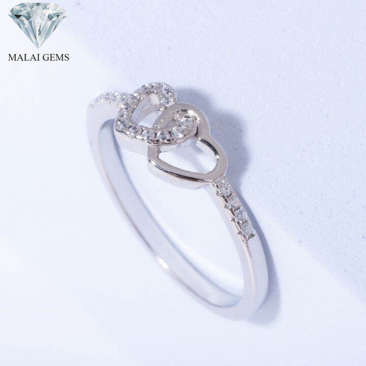 malai-gems-แหวนเพชร-เงินแท้-925-เคลือบทองคำขาว-ประดับเพชรสวิส-cz-รุ่น-291-rk0015-แถมกล่อง-แหวนเงินแท้-แหวนเงิน-แหวน