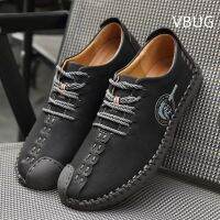 Mens Casual Leather Shoes Lightweight Outdoor Wear-Resistant Fashion Breathable Comfortable Round Toe Shoes Spring Autumn Main