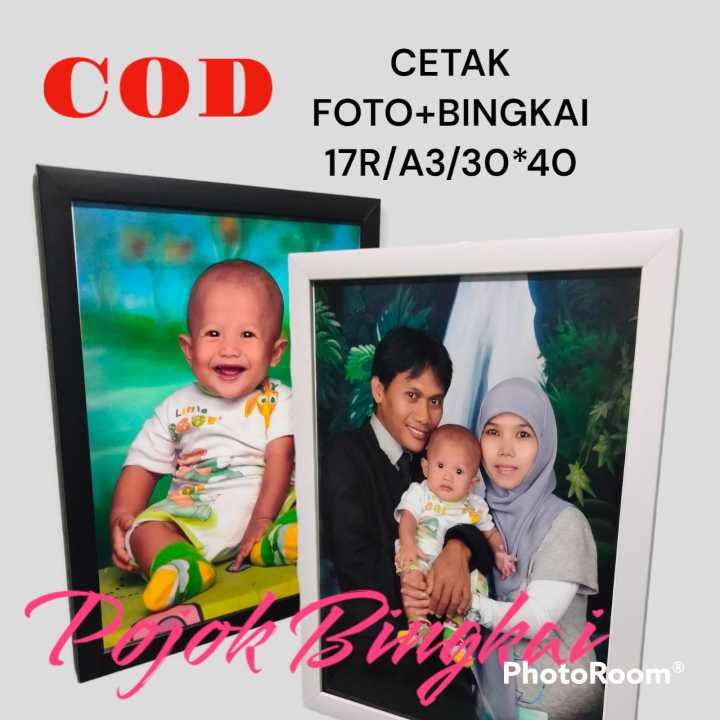 Cetak Foto Plus Bingkai A3 30x40 Bikai Foto Cetak Foto Cetak Foto Custem Cetak Photo 0832