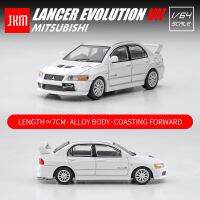 รถรถจำลองของเล่น JKM 1/64มิตซูบิชิแลนเซอร์อีโว7 Evolution VII Diecast ของเล่นโมเดลอัลลอยด์สำหรับเด็กผู้ชาย