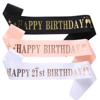 Happy Birthday 16 21 30 40 50 60 Year Old Sash Anniversary Decoration Gifts Supplies