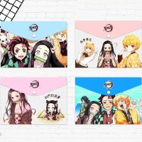 A4 Anime Demon Slayer Kimetsu No Yaiba Kamado Tanjirou Nezuko Folder File Bag Document Organizer Storage Bag Stationery Gift