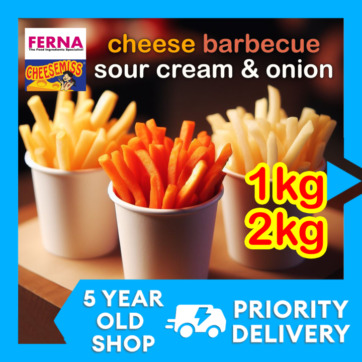 FRIES POWDER FLAVOR CHEESE SOUR CREAM BARBEQUE for Popcorn Chips 1kg
