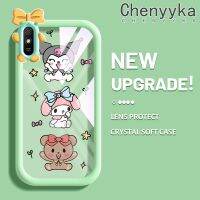 เคส Chenyyyka สำหรับ Xiaomi Redmi 9A เรดมี่9I เคสลายการ์ตูน Sanrio สีสันสดใสรูปสัตว์ประหลาดน้อยน่ารักเลนส์กล้องถ่ายรูปแบบนิ่มกันกระแทกแบบใสเคสมือถือความคิดสร้างสรรค์โปร่งใสเรียบง่ายปลอกป้องกันซิลิโคน