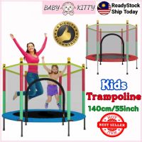 [Shop Malaysia] kids trampoline 55inch indoor outdoor children bouncer jumping bed jumper trampoline for kids trampoline for