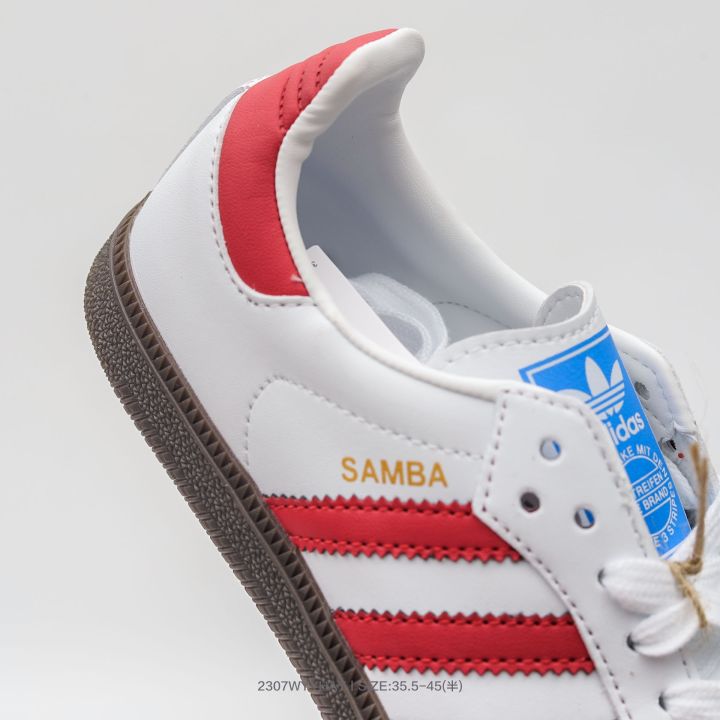 รองเท้าadd-samba-สีขาว-แดง-รองเท้าผู้ชาย-ผู้หญิง-รองเท้า-รองเท้าลำลอง-พร้อมส่ง