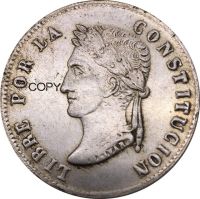 Bolivia 8 Soles Potosi 1855 Mj เหรียญเงินคิวโปรนิกเกิลชุบเงินเลียนแบบเหรียญที่ระลึก