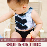 BULLET BY ARMY OF INTERNS เสื้อว่ายน้ำ ขายแยกชิ้น เสื้อแขนกุด รุ่น BABY Primary tank PRNT