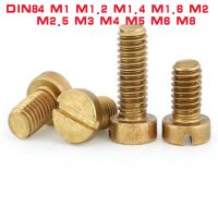 Brass Slotted cheese head screw DIN84 Brass screw Brass bolt GB65 M2 M2.5 M3 M4 M5 M6 M M1 M1.2 M1.4 M1.6 M2 M2.5 M3 M4 M5 M6 M8 Nails Screws Fastener