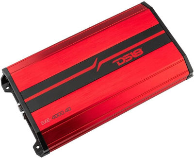 DS18 SXE-4000.4D/RD Car Amplifier Stereo Full-Range Class D 4-Channel 275x4 RMS 4 OHM 4000 Watts - Powerful and Compact Amp for Speakers in Car Audio System