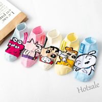 【hot sale】✓❍♛ D19 Ready Stock! Cute Cartoon Crayon Shin-chan Unisex Cotton Short Sock Funny Breathable Socks