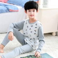 【อเนกประสงค์】 H5665เด็กชุดนอน Homewear ผ้าฝ้ายฤดูใบไม้ผลิฤดูใบไม้ร่วงแขนยาวชุดนอนเสื้อผ้าหน้าแรกผู้ชายการ์ตูนสบายชุดนอนที่เดินทางมาพักผ่อน