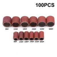 URANN 100PCS Grit 80 150 180 240 320 600 Sanding Sandpaper Circle Nail Art Sanding Bands File Dremel Accessories Rotary Tool