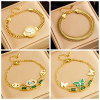 【hot】❂▪¤  DIEYURO 316L Bangles Fashion Non-fading Wrist Chain Jewelry Wedding