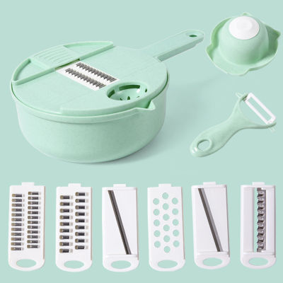 HOT Sell Multifunctional Vegetable Cutter Slicer Fruit Potato Peeler Carrot Grater Kitchen tool Accessories Basket Drain Basket