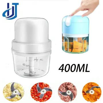 Rose Red 100ml Household Electric Mini Garlic Chopper Food Chopper With Two  Blade, Vegetable Chopper Mini Chopper For Garlic/onions/vegetables/salad/p