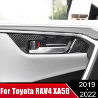 For Toyota RAV4 RAV 4 XA50 2019-2021 2022 ABS Car Styling Inner Door Handle Bowl Covers Trims Stickers Decoration Accessories