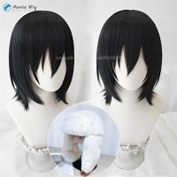 Bungo Stray Dogs Fyodor Dostoevsky Short Black Cosplay Wig Heat Resistant Synthetic Hair Perucas Cosplay Wigs + Wig Cap