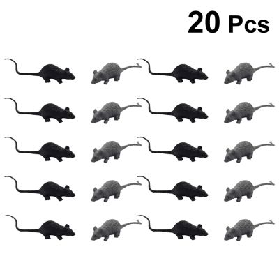 【CC】 20pcs Rat Fake Prank Scary Prop Tricky Mice Plastic Rubber Props Looking