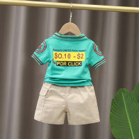 IENENS Summer Kids Casual Clothes Sets Boys Cartoon Letter T-shirt + Shorts Baby Suits 2PCS Children Short Sleeve Clothing For 0-4 Years