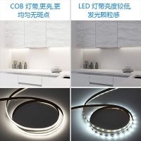 2023cob แถบไฟมีกาวในตัวบางเฉียบ 12V แรงดันต่ำ LED ยืดหยุ่นแถบแสงตกแต่งห้องนอนห้องนั่งเล่น 24V ไฟเส้นสว่างสุดๆ