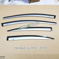 คิ้วกันสาด , กันสาด Honda City สีบรอนซ์ ใส่ปี 2014-2019