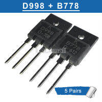 5Pairs Original (5pcs B778 + 5pcs D998 ) TO-3PF 2SB778 + 2SD998 KB778 KD998 KTB778 KTD998 TO3PF 10A/120V/80W Audio Power Amplifier , DC TO DC Converter , Silicon Power Transistor Brand New