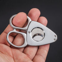 Silver Ciggare Scisors Mini Guillotine Stainless Steel Ciggar Punch Cutter Knif Smking Accessories