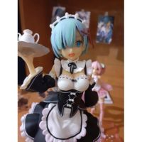 21cm Anime Re:Life In A Different World From Zero Rem Servant Girl Ver 1/7 Scale Painted Figure PVC Model Collectible Toy Doll