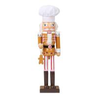 Wooden Nutcracker Ornaments Wood Figurine Puppet Toys Home Table Decor 15 Inch Standing Chef