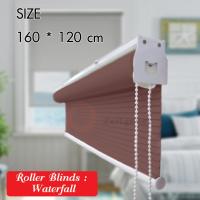 ม่านม้วนวอเตอร์ฟอล  Roller Blinds WATERFALL size 160 cm * 120 cm