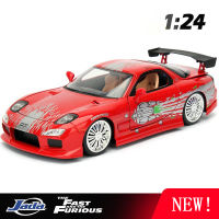 JADA 1:24มาสด้า RX7 Supercar ของเล่นล้อแม็กรถยนต์ D Iecasts และของเล่นยานพาหนะรถรุ่นขนาดเล็กขนาดรุ่นรถของเล่นสำหรับเด็ก