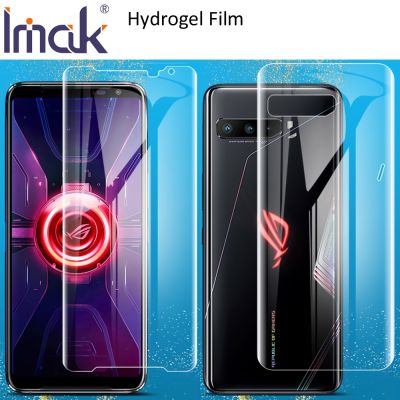 [spot goods66] ฟิล์มไฮโดรเจล Imak สำหรับ Asus ROG Phone 3 Strix ZS661KS ด้านหลังด้านหน้าด้านหลังหน้าจอนุ่มป้องกัน Oleophobic