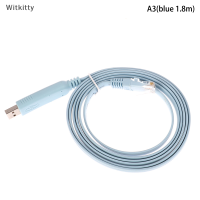 Witkitty 1/1.5/1 8/3M USB ถึง RJ45 Debug line สำหรับ Cisco H3C arba Router rollover Console