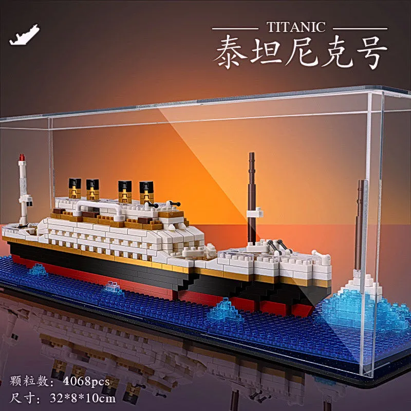 Thông minh tự làm cậu bé Yi khổng lồ GẠCH XÂY DỰNG Câu Đố Titanic tương  thích Lego vi đồ chơi tàu đảm bảo chất lượng thủ công 