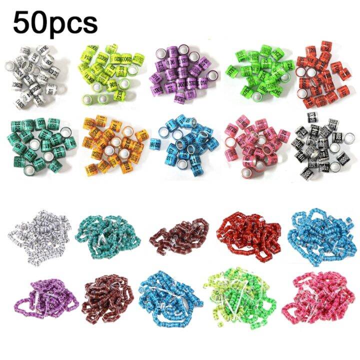 50-pcs-mixed-color-dove-bands-bird-foot-ring-species-identify-training-rings-pet-bird-label-sign-for-pigeon-dove-chicks