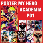 Poster My Hero Academia, anime chống nước, sẵn keo, chống phai màu phần 01