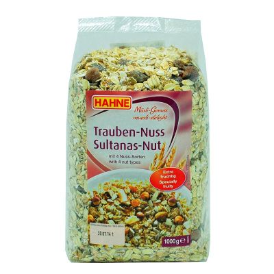 สินค้ามาใหม่! ฮาทเน่ ซีเรียล มูสลี่ ลูกเกด ถั่ว 1 กิโลกรัม Hahne Cereal Muesli Sultanas Nut 1 kg ล็อตใหม่มาล่าสุด สินค้าสด มีเก็บเงินปลายทาง