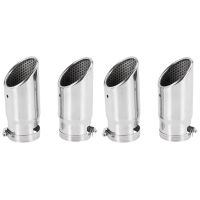 4Pcs for Mercedes Benz C180 Car Exhaust Muffler Tip Stainless Steel Pipe Chrome Modified