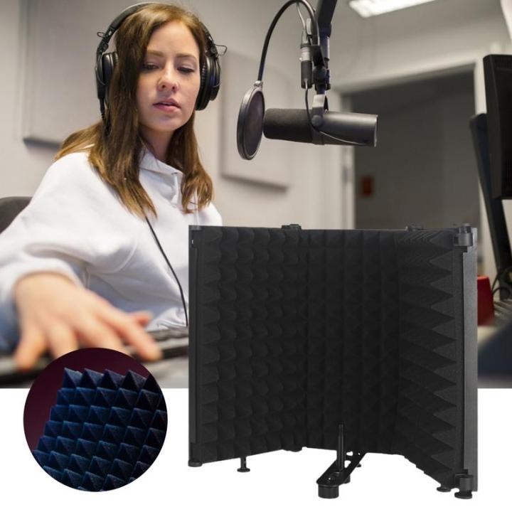 35 Panels Adjustable Microphone Isolation Shield Cover Wind Screen Pop ...