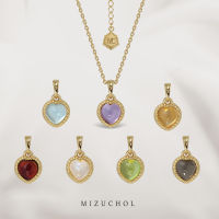 Mizuchol-สร้อยเสริมดวงความรักประจำวันเกิด Darling Necklace พลอยแท้ ตัวเรือนเงินแท้ (ชุบทองคำแท้)