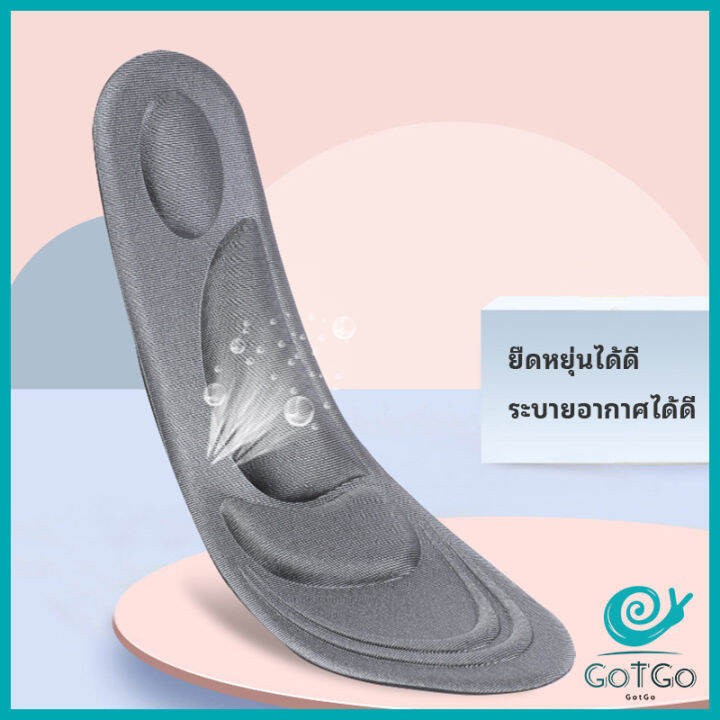 gotgo-แผ่นรองเท้า-แผ่นเสริมรองเท้า-เพื่อสุขภาพ-ลดอาการปวด-ตัดขอบได้-insole-สปอตสินค้า