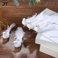 【LZ】✿ↂ☫  Artificial Pigeon Birds Fake Doves Simulation Feather Pigeon Christmas Tree Wedding Party Craft Ornaments Home Living Room Decor